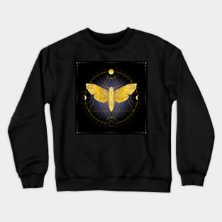 Golden Moth Symbol of Inner Wisdom Crewneck Sweatshirt